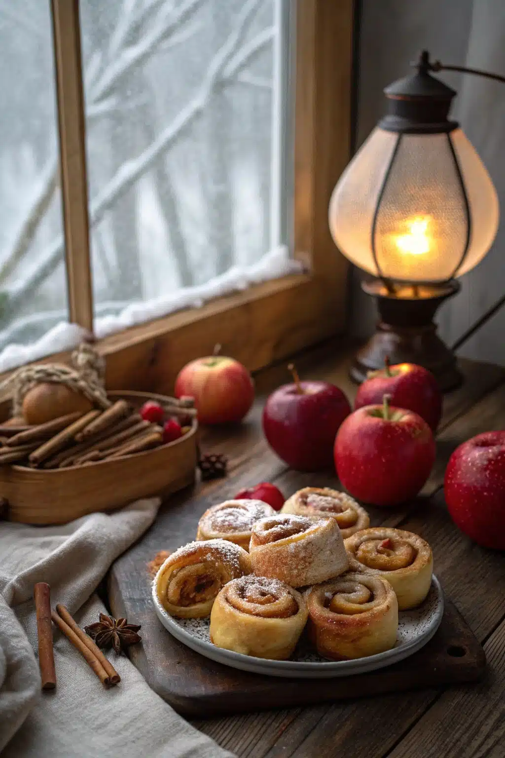 Roulés feuilletés aux pommes sans sucre recette hiver healthy