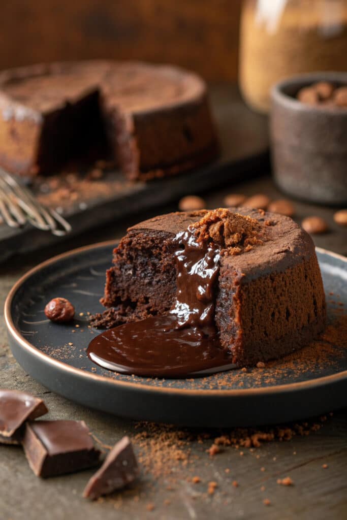 fondant au chocolat rapide sans sucre photoréaliste