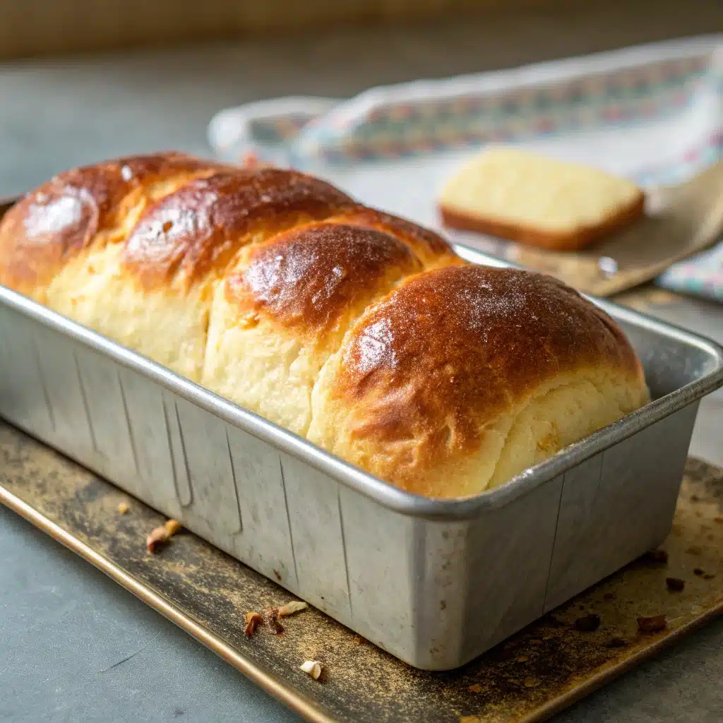 Brioche skyr en cuisson dans un moule