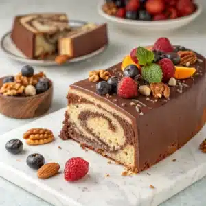 Gâteau marbré au chocolat maison, recette healthy gourmande et antioxydante