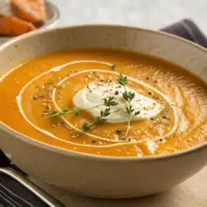 Image de velouté de potimarron au Thermomix frais et appétissant