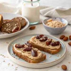 Petit-déjeuner healthy au tahini et dattes pour enfants