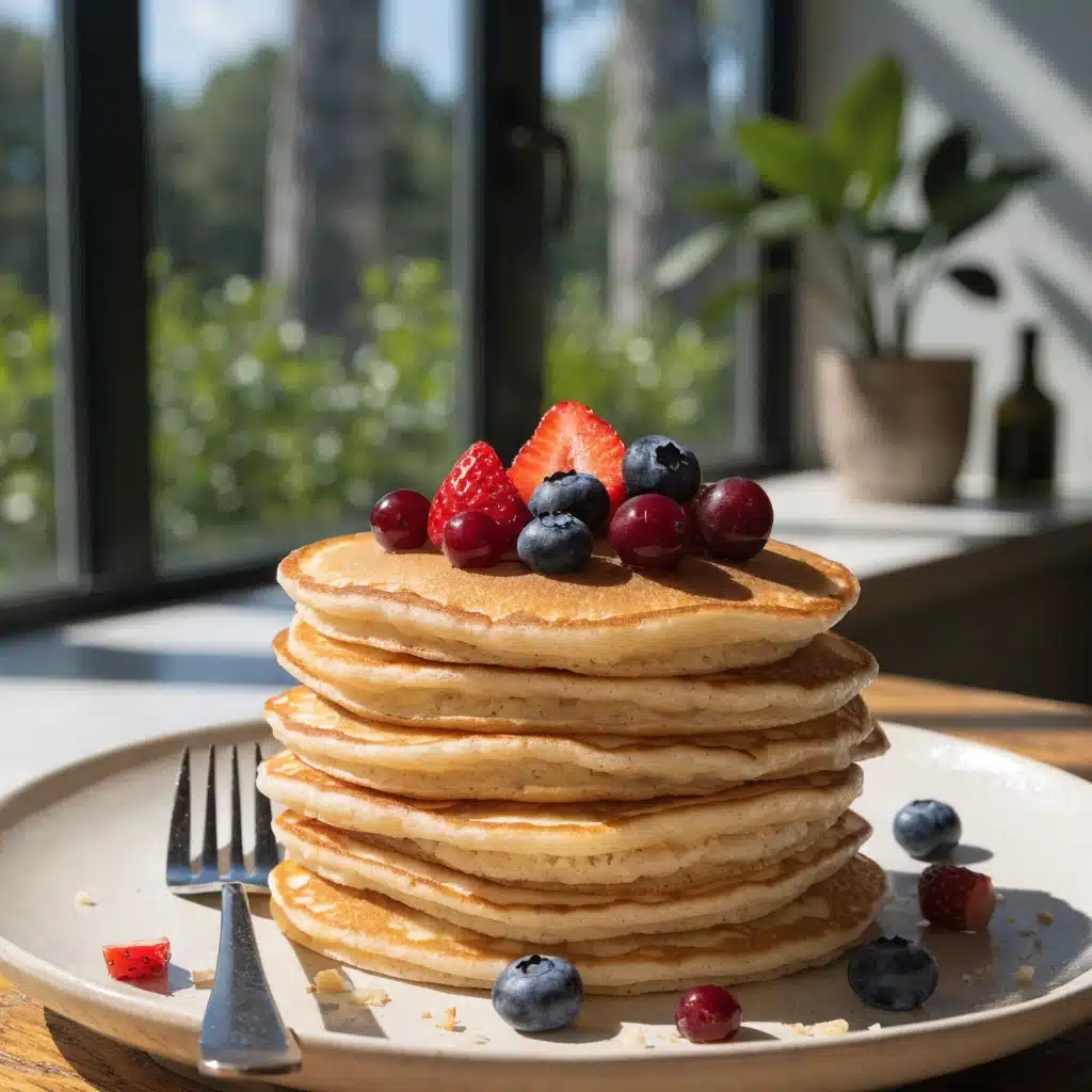 pancakes sans sucre healthy avec fruits frais pour petit déjeuner équilibré