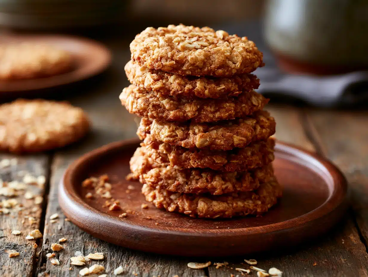 Biscuits healthy flocon d'avoine moelleux sur assiette