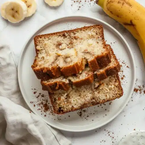 âteau banane sans sucre moelleux tranché